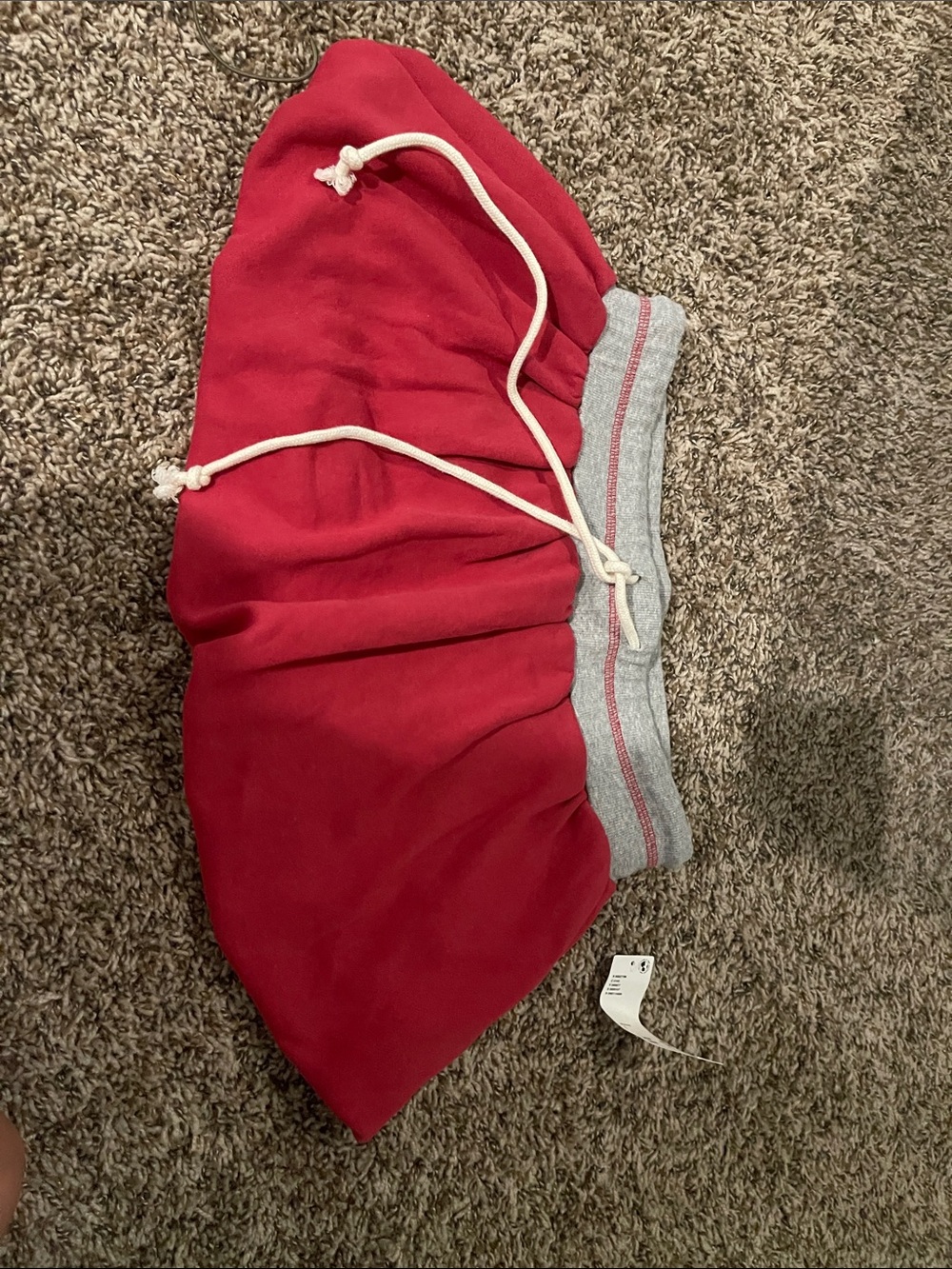 Urban Outfitters Red Skirt with Gray Elastic Waistband